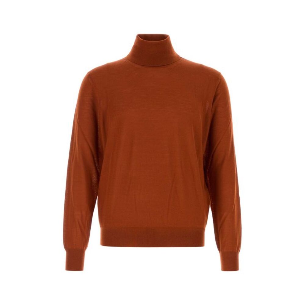 Saint Laurent Men Orange Wool Sweater